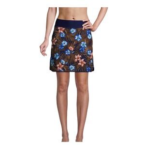 Beach Vacation Modest Lands End Womens Tropical Floral Swim Skort Size XL